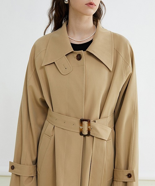 Fano Studios(ファノ ストゥディオズ)の「【Fano Studios】Waist belt straight trench coat FC22W019(トレンチコート・レディース・ベージュ・L/M/S)」の7枚目の写真