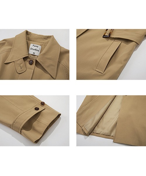 Fano Studios(ファノ ストゥディオズ)の「【Fano Studios】Waist belt straight trench coat FC22W019(トレンチコート・レディース・ベージュ・L/M/S)」の13枚目の写真