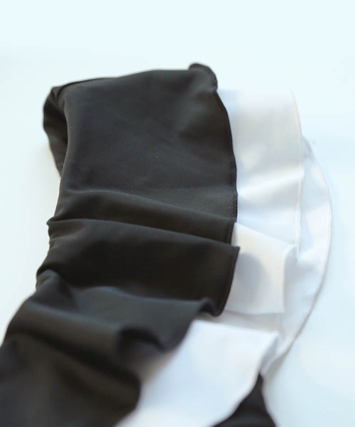 Dalfwin（ダールフィン）の「MONOワンショルダーフリルビキニ水着（水着・レディース・ホワイト/ブラック・SMALL/MEDIUM/LARGE）」の8枚目の写真