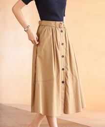 SAISON DE PAPILLON | トレンチ風ラップフレアスカート(スカート)