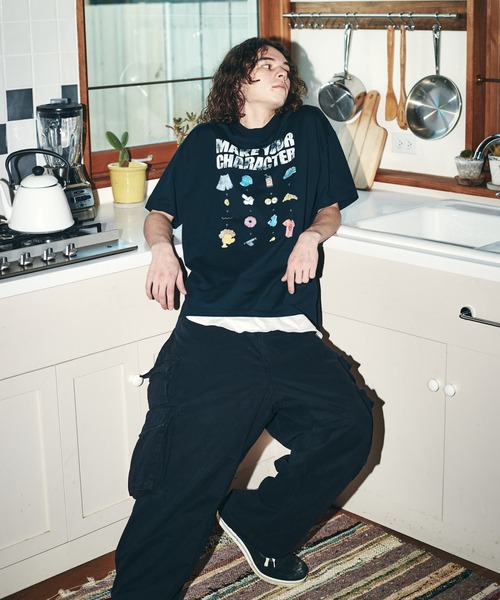 glamb（グラム）の「Skate Styles CS / スケートスタイルカットソー（Tシャツ/カットソー・メンズ・ブルー/ブラック/ホワイト・M/S/L）」の21枚目の写真