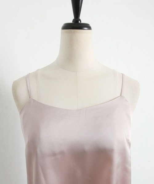 tocco closet（トッコ　クローゼット）の「キャミソール付きバックリボンパワーショルダー配色レースブラウス（シャツ/ブラウス・レディース・ベージュ/オフホワイト・M）」の14枚目の写真