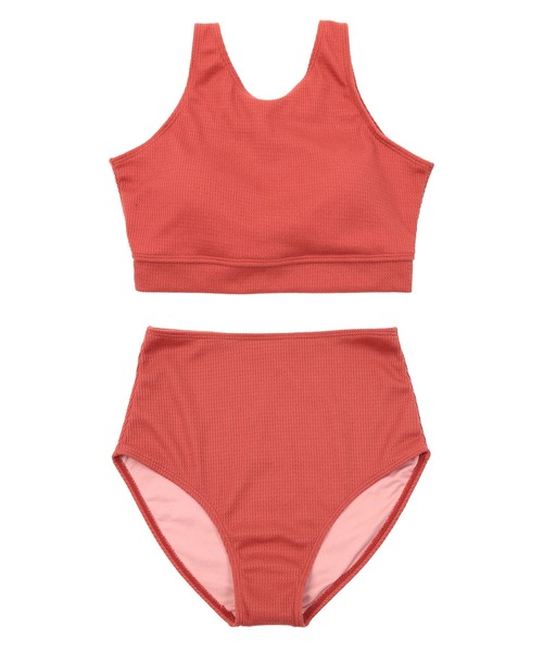 SEA DRESS（シードレス）の「ﾜｯﾌﾙ素材ﾊﾞｯｸｼｬﾝﾋﾞｷﾆ/水着（水着・レディース・オレンジ/ブラック/ブルー・M/S/L）」の13枚目の写真