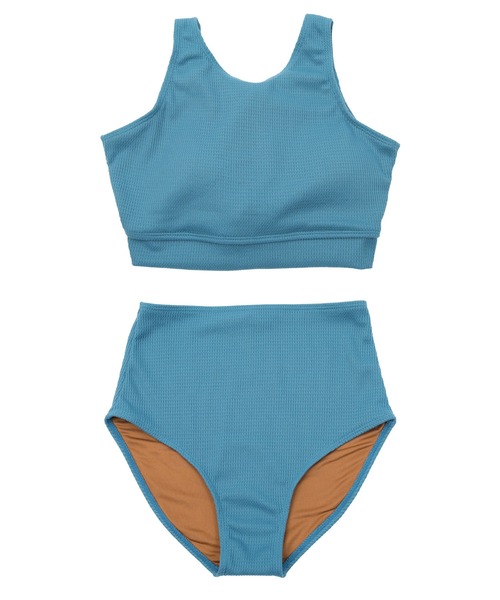 SEA DRESS（シードレス）の「ﾜｯﾌﾙ素材ﾊﾞｯｸｼｬﾝﾋﾞｷﾆ/水着（水着・レディース・オレンジ/ブラック/ブルー・M/S/L）」の7枚目の写真