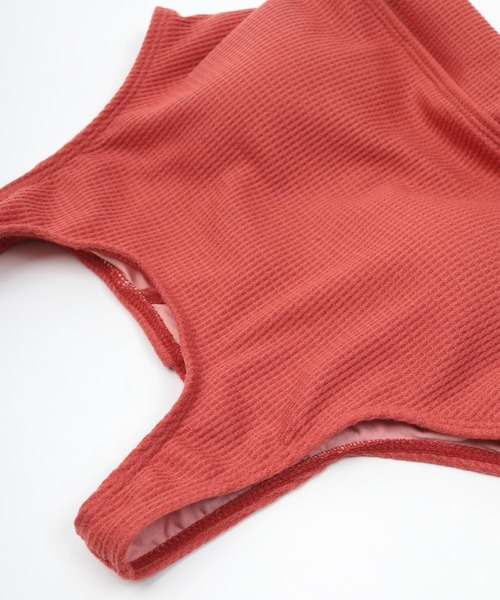 SEA DRESS（シードレス）の「ﾜｯﾌﾙ素材ﾊﾞｯｸｼｬﾝﾋﾞｷﾆ/水着（水着・レディース・オレンジ/ブラック/ブルー・M/S/L）」の12枚目の写真