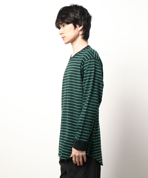 glamb(グラム)の「【glamb】Border long sleeve CS(Tシャツ/カットソー・メンズ・ブラック×グリーン/ホワイト×ブラック・M/L)」の20枚目の写真