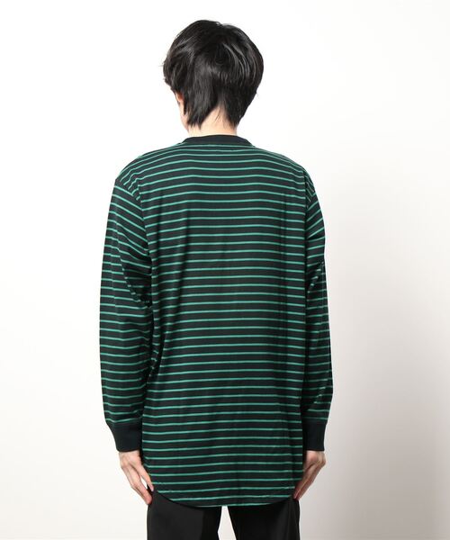 glamb(グラム)の「【glamb】Border long sleeve CS(Tシャツ/カットソー・メンズ・ブラック×グリーン/ホワイト×ブラック・M/L)」の21枚目の写真