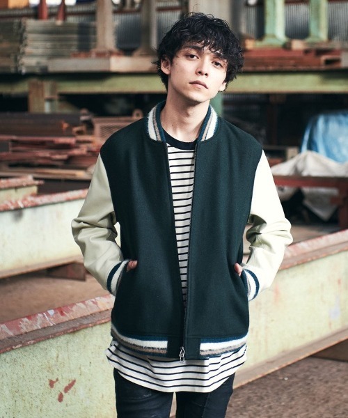 glamb(グラム)の「【glamb】Border long sleeve CS(Tシャツ/カットソー・メンズ・ブラック×グリーン/ホワイト×ブラック・M/L)」の5枚目の写真