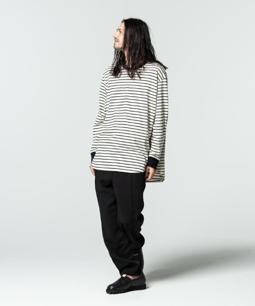 glamb(グラム)の「【glamb】Border long sleeve CS(Tシャツ/カットソー・メンズ・ブラック×グリーン/ホワイト×ブラック・M/L)」の6枚目の写真