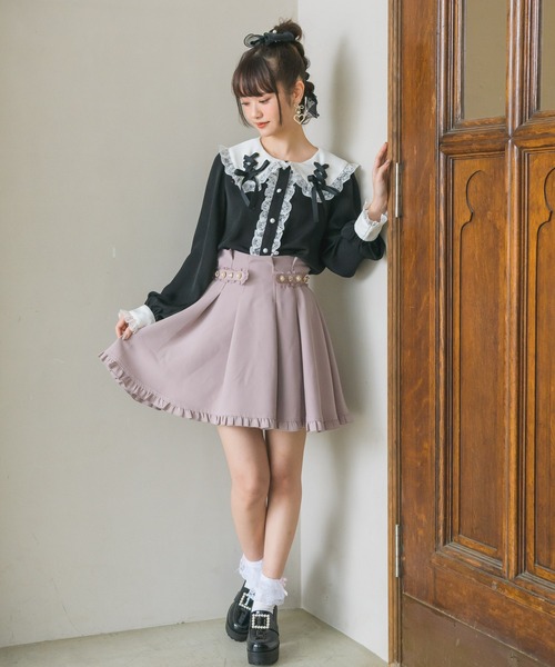 ROJITA（ロジータ）の「ビジュベルトタッキングスカート（スカート・レディース・ブラック/ピンク/ブルー・FREE）」の3枚目の写真