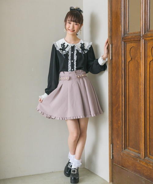 ROJITA（ロジータ）の「ビジュベルトタッキングスカート（スカート・レディース・ブラック/ピンク/ブルー・FREE）」の9枚目の写真