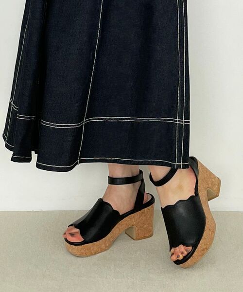 MAJESTIC LEGON（マジェスティックレゴン）の「スカラップリボンsetサンダル（サンダル・レディース・ホワイト系その他/グレイッシュベージュ/ライトグレー/ブラック・SMALL/MEDIUM/LARGE/X-LARGE）」の8枚目の写真