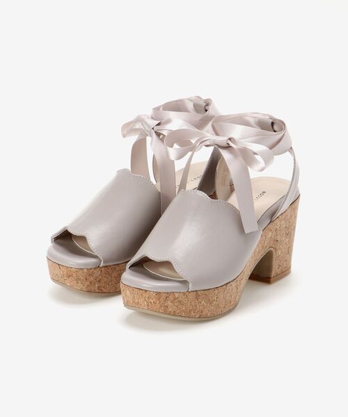 MAJESTIC LEGON（マジェスティックレゴン）の「スカラップリボンsetサンダル（サンダル・レディース・ホワイト系その他/グレイッシュベージュ/ライトグレー/ブラック・SMALL/MEDIUM/LARGE/X-LARGE）」の18枚目の写真