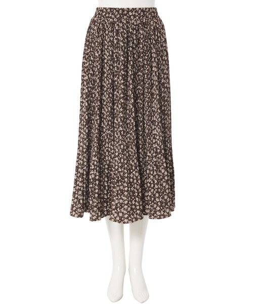 Edit Sheen（エディットシーン）の「ミニフラワープリーツスカート（スカート・レディース・ブラウン/イエロー・M）」の3枚目の写真