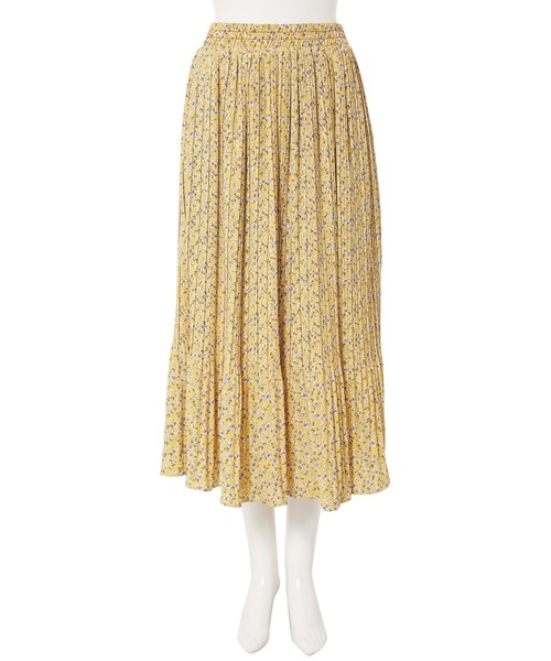 Edit Sheen（エディットシーン）の「ミニフラワープリーツスカート（スカート・レディース・ブラウン/イエロー・M）」の4枚目の写真