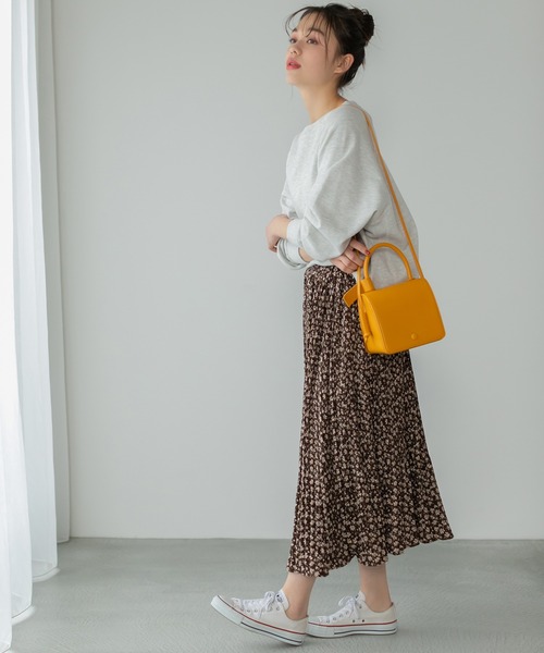 Edit Sheen（エディットシーン）の「ミニフラワープリーツスカート（スカート・レディース・ブラウン/イエロー・M）」の18枚目の写真