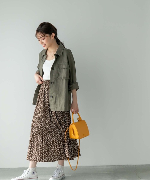 Edit Sheen（エディットシーン）の「ミニフラワープリーツスカート（スカート・レディース・ブラウン/イエロー・M）」の15枚目の写真