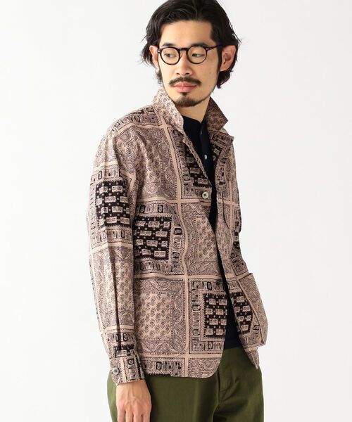 美品✨BEAMS PLUS カフプリントジャケット セットアップ WOOL FABRIC & BATIK PRINT 〜4 Button Cuffs Jacket〜｜BEAMS