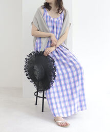 fredy emue | シャーリングチェックキャミワンピース(ワンピース)