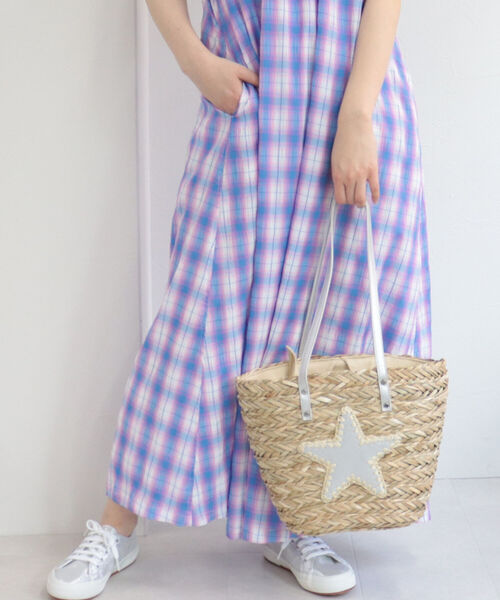 fredy emue（フレディエミュ）の「シャーリングチェックキャミワンピース（ワンピース・レディース・グリーン系その他/ブルー系その他・38）」の5枚目の写真