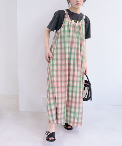 fredy emue（フレディエミュ）の「シャーリングチェックキャミワンピース（ワンピース・レディース・グリーン系その他/ブルー系その他・38）」の17枚目の写真