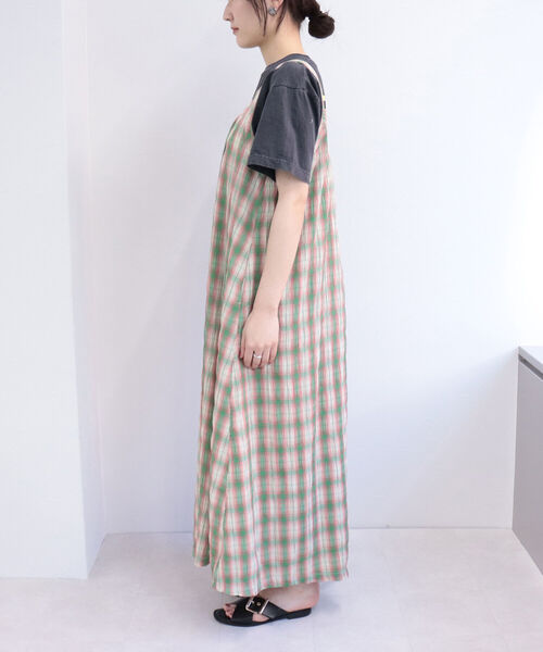 fredy emue（フレディエミュ）の「シャーリングチェックキャミワンピース（ワンピース・レディース・グリーン系その他/ブルー系その他・38）」の21枚目の写真