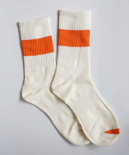 ammy.(エイミードット)の「【 ammy. / エイミードット 】 カラー ライン クルー丈 ソックス(ソックス/靴下・レディース・オレンジ/ブルー/ライトグリーン/ピンク/パープル/ブラック/グリーン・FREE)」の7枚目の写真