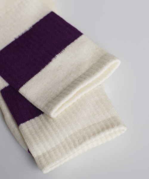 ammy.(エイミードット)の「【 ammy. / エイミードット 】 カラー ライン クルー丈 ソックス(ソックス/靴下・レディース・オレンジ/ブルー/ライトグリーン/ピンク/パープル/ブラック/グリーン・FREE)」の10枚目の写真