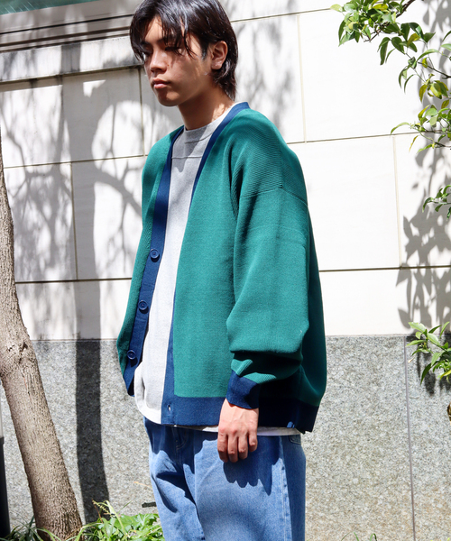 JOURNAL STANDARD(ジャーナルスタンダード)の「【LOGAN/ローガン×JOURNAL STANDARD】別注 トリム カーディガン(カーディガン/ボレロ・メンズ・ネイビー/ナチュラル/イエロー/グリーン・LARGE/MEDIUM)」の12枚目の写真