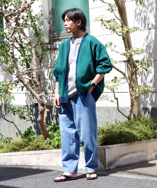 JOURNAL STANDARD(ジャーナルスタンダード)の「【LOGAN/ローガン×JOURNAL STANDARD】別注 トリム カーディガン(カーディガン/ボレロ・メンズ・ネイビー/ナチュラル/イエロー/グリーン・LARGE/MEDIUM)」の14枚目の写真