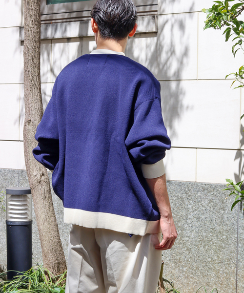 JOURNAL STANDARD(ジャーナルスタンダード)の「【LOGAN/ローガン×JOURNAL STANDARD】別注 トリム カーディガン(カーディガン/ボレロ・メンズ・ネイビー/ナチュラル/イエロー/グリーン・LARGE/MEDIUM)」の19枚目の写真