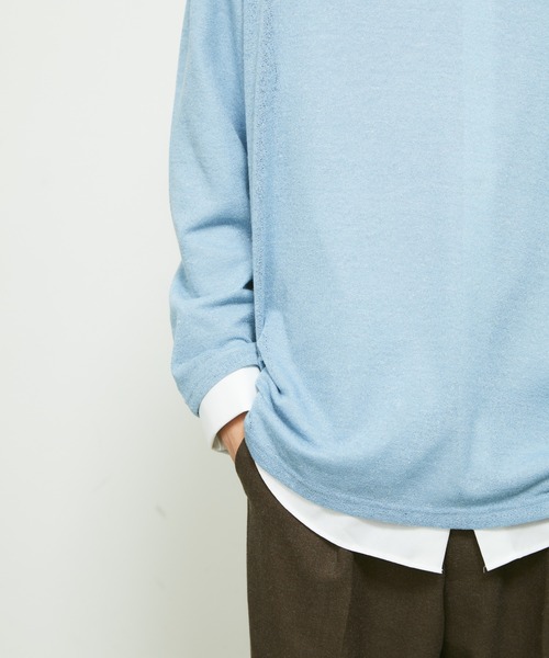 FEKETE(フェケテ)の「SEE-THROUGH KNIT / オーバーシルエットシースルーニット(ニット/セーター・メンズ・ホワイト/ブラック/グレー/ブルー・FREE)」の5枚目の写真