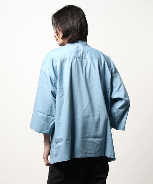 Sanca（サンカ）の「Sanca | ウォッシャブルレーヨンオープンカラーシャツ MEN（シャツ/ブラウス・メンズ・サックスブルー/アイボリー・2/3）」の3枚目の写真