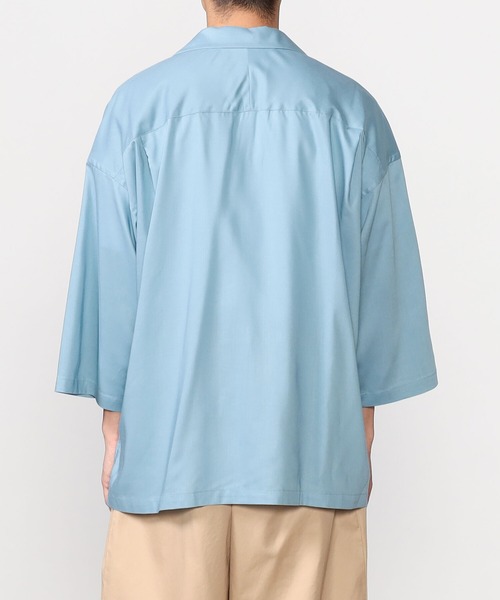 Sanca（サンカ）の「Sanca | ウォッシャブルレーヨンオープンカラーシャツ MEN（シャツ/ブラウス・メンズ・サックスブルー/アイボリー・2/3）」の7枚目の写真