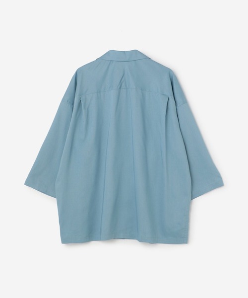 Sanca（サンカ）の「Sanca | ウォッシャブルレーヨンオープンカラーシャツ MEN（シャツ/ブラウス・メンズ・サックスブルー/アイボリー・2/3）」の9枚目の写真