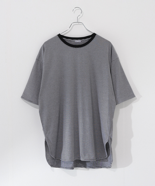 JOURNAL STANDARD relume(ジャーナルスタンダード レリューム)の「レイヤードラウンド ボーダーTシャツ(Tシャツ/カットソー・メンズ・ホワイト/レッド/ピンク/ブルー/グリーン/ブルー系その他・SMALL/MEDIUM/LARGE)」の2枚目の写真