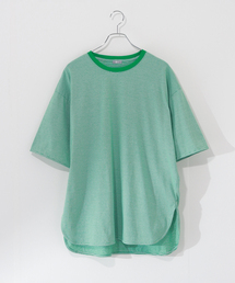 レイヤードラウンド ボーダーTシャツ