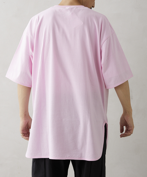 JOURNAL STANDARD relume(ジャーナルスタンダード レリューム)の「レイヤードラウンド ボーダーTシャツ(Tシャツ/カットソー・メンズ・ホワイト/レッド/ピンク/ブルー/グリーン/ブルー系その他・SMALL/MEDIUM/LARGE)」の7枚目の写真