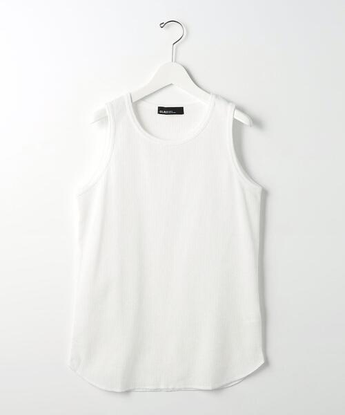 green label relaxing（グリーンレーベルリラクシング）の「ドライワッフル ロング タンクトップ -吸水速乾-（タンクトップ・メンズ・ブラック/ベージュ/ホワイト/ライトグレー・L/S/M/XL）」の7枚目の写真