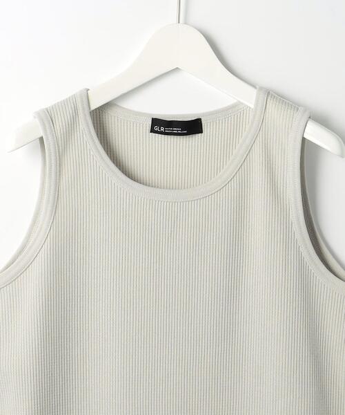 green label relaxing（グリーンレーベルリラクシング）の「ドライワッフル ロング タンクトップ -吸水速乾-（タンクトップ・メンズ・ブラック/ベージュ/ホワイト/ライトグレー・L/S/M/XL）」の16枚目の写真