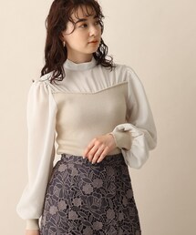 OPAQUE.CLIP | シアーバックリボンリブニット(ニット/セーター)