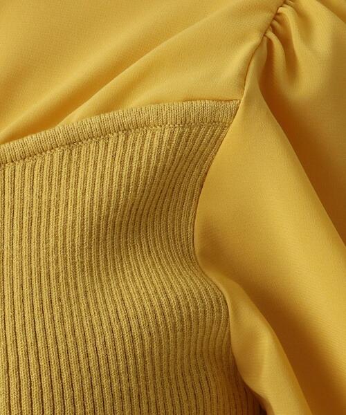 OPAQUE.CLIP（オペークドットクリップ）の「◆シアーバックリボンリブニット（ニット/セーター・レディース・イエロー/レンガ/ナチュラル・38）」の10枚目の写真