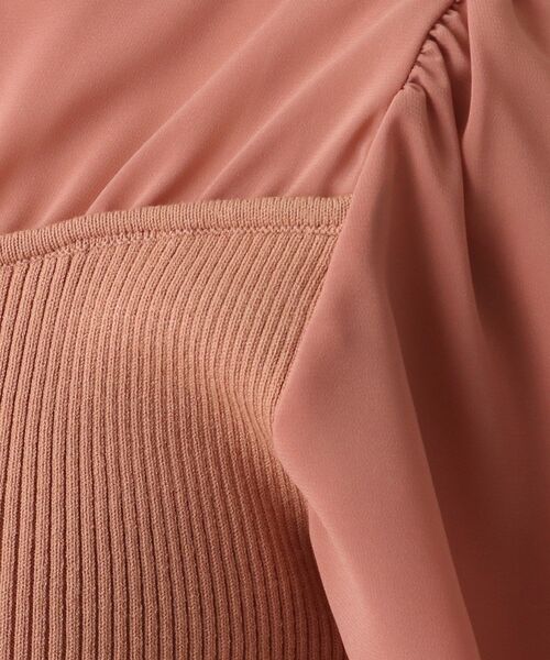 OPAQUE.CLIP（オペークドットクリップ）の「◆シアーバックリボンリブニット（ニット/セーター・レディース・イエロー/レンガ/ナチュラル・38）」の13枚目の写真