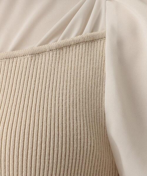 OPAQUE.CLIP（オペークドットクリップ）の「◆シアーバックリボンリブニット（ニット/セーター・レディース・イエロー/レンガ/ナチュラル・38）」の18枚目の写真