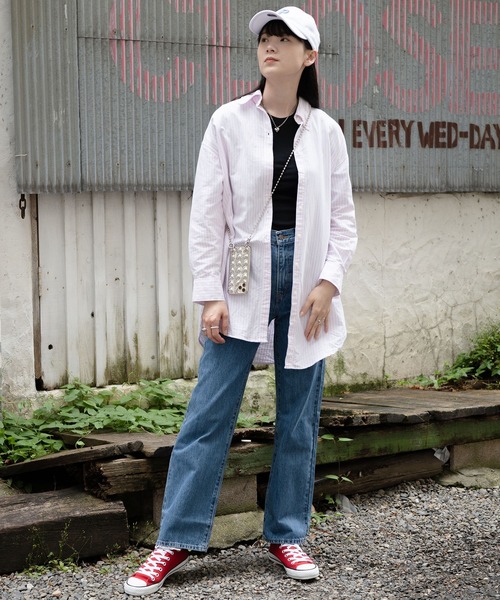 Levi's（リーバイス）の「HIGH WAISTED STRAIGHT JOE STONED（デニムパンツ・レディース・インディゴブルー・23inch/24inch/25inch/26inch/27inch/28inch）」の8枚目の写真