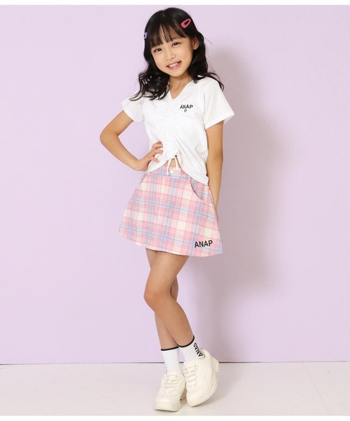 ANAP kids（アナップキッズ）の「インパン付きチェックスカート