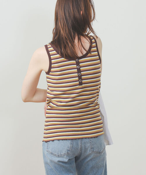 BEAMS HEART(ビームスハート)の「BEAMS HEART / 前後2WAY リブタンクトップ(タンクトップ・レディース・オフホワイト/ブラック/その他・FREE)」の19枚目の写真