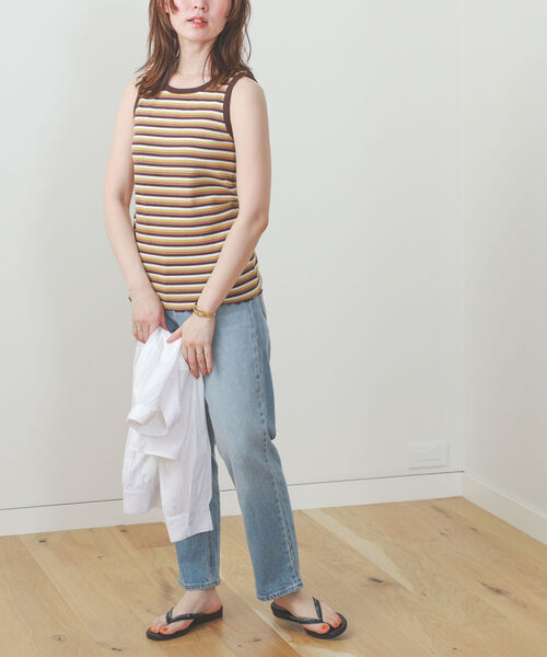 BEAMS HEART(ビームスハート)の「BEAMS HEART / 前後2WAY リブタンクトップ(タンクトップ・レディース・オフホワイト/ブラック/その他・FREE)」の13枚目の写真