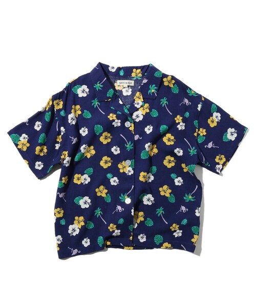 SHOO・LA・RUE（シューラルー）の「◆【90-130cm/リンク】アロハシャツ（シャツ/ブラウス・キッズ・ネイビー系/レッド系2・12/13/09/11/10）」の3枚目の写真