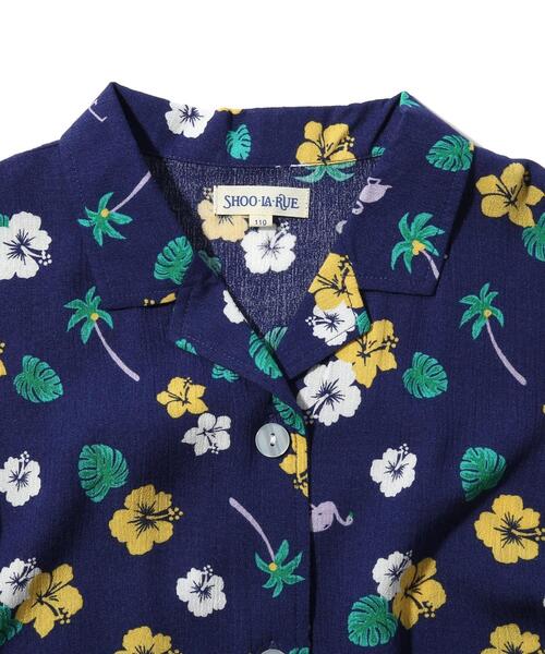 SHOO・LA・RUE（シューラルー）の「◆【90-130cm/リンク】アロハシャツ（シャツ/ブラウス・キッズ・ネイビー系/レッド系2・12/13/09/11/10）」の5枚目の写真